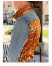 Load image into Gallery viewer, The Light Denim Jacket / Orange Straps
