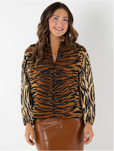 Load image into Gallery viewer, Long-sleeve Poppy - Tiger Jacquard

