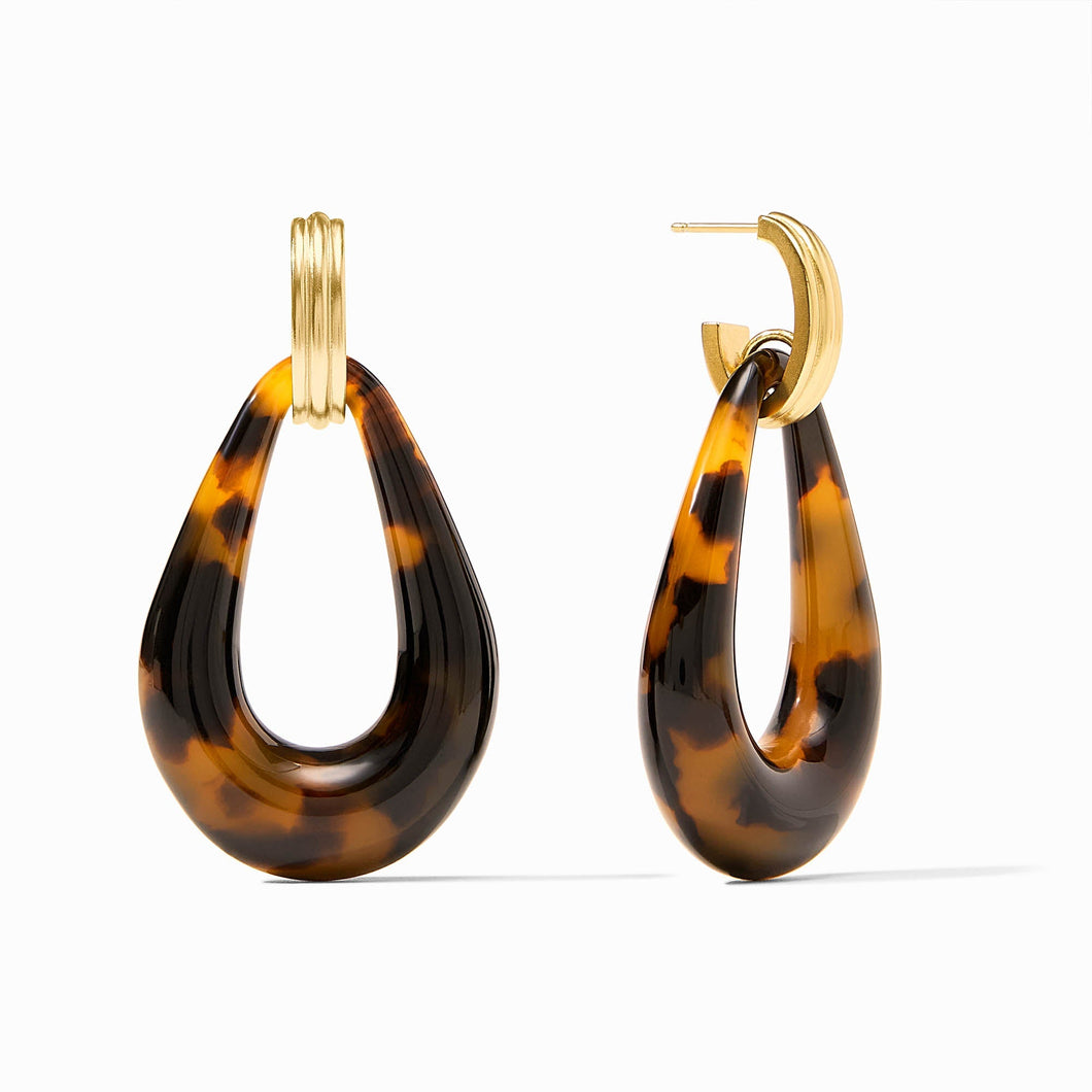 Carnaby Doorknocker Earring - Tortoiseshell