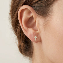 Load image into Gallery viewer, Small Cross Stud Earrings
