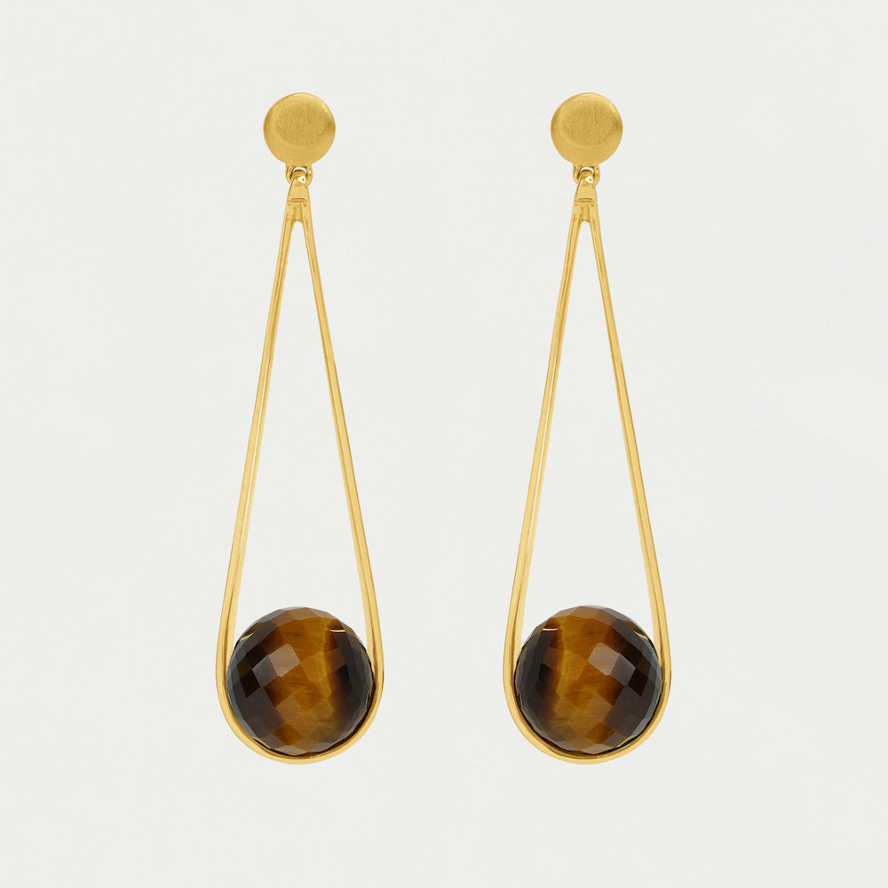Ipanema Earrings- Tiger Eye