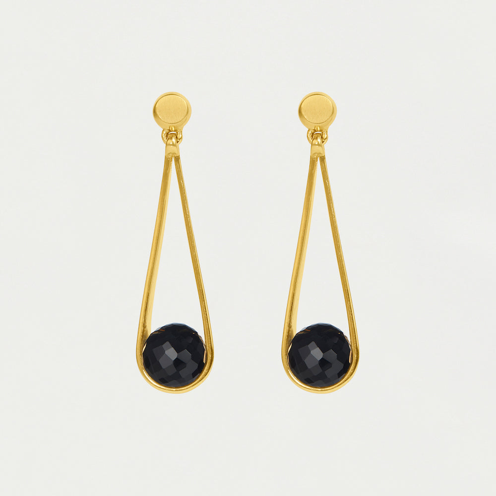 Mini Ipanema Earrings - Black Onyx