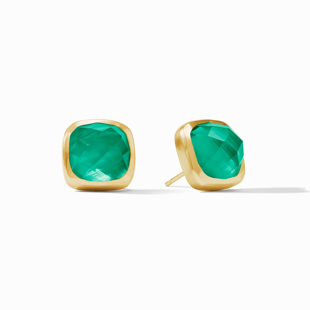 Catalina Stud - Iridescent Emerald Green