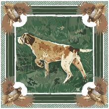 Load image into Gallery viewer, Green Pointing Strong - Double-Sided Silk Scarf 35" x 35"
