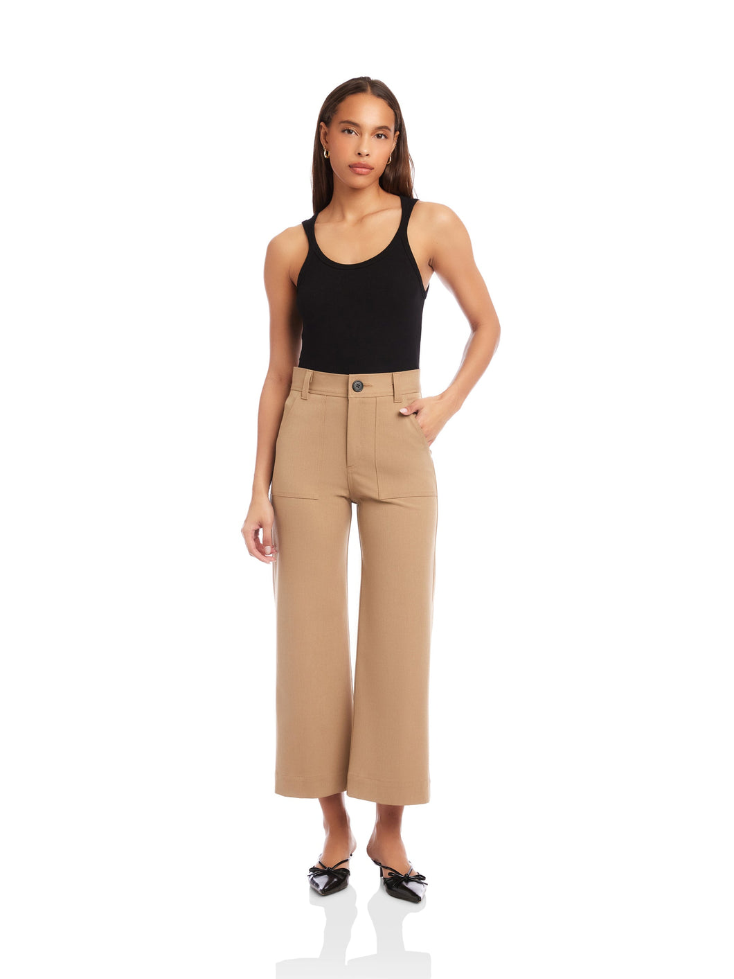 Rylee Cropped Pants - Camel