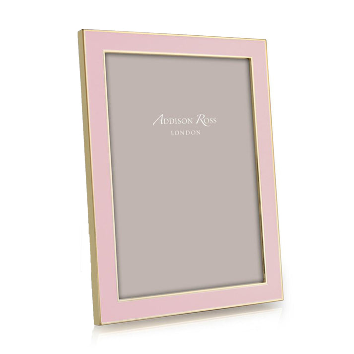 Pastel Pink Enamel & Gold Frame - 4x6