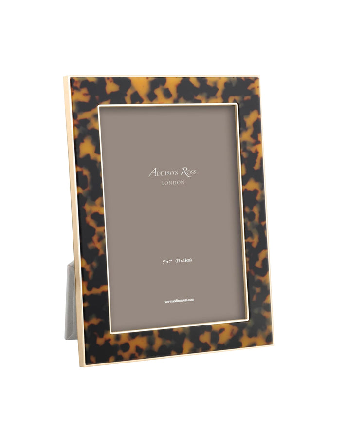 Faux Tortoiseshell & Gold Photo Frame - 5x7
