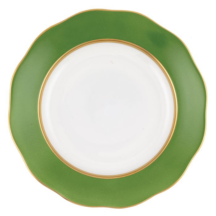 Silk Ribbon Fern Dessert Plate