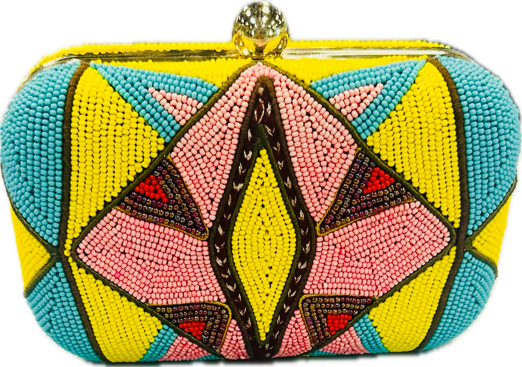 Geometric Beaded Clutch