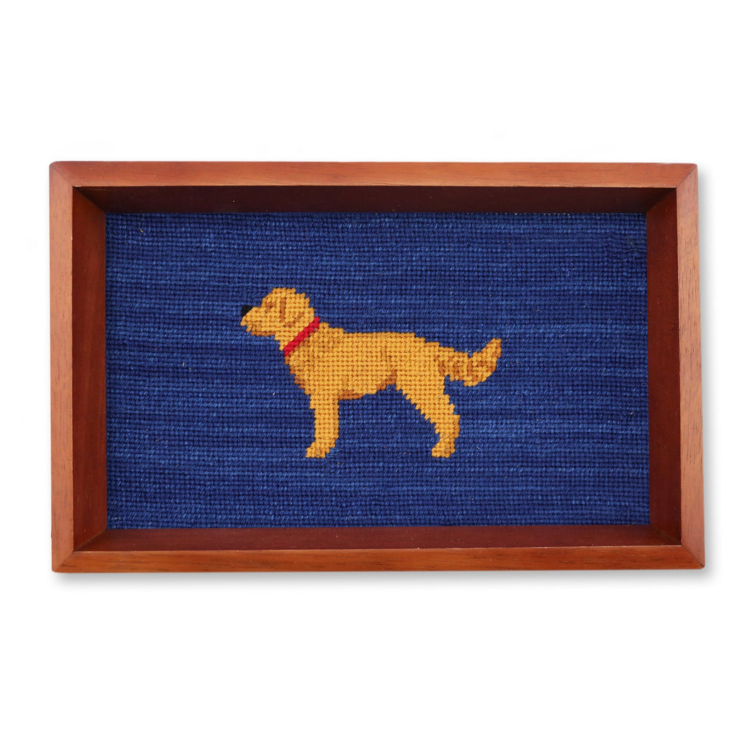 Golden Retriever Valet Tray (Classic Navy)