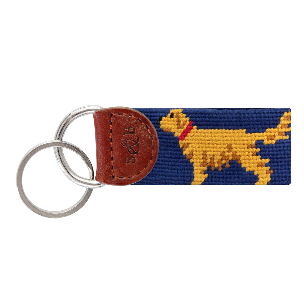 Golden Retriever Key Fob - Classic Navy
