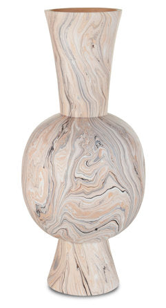 Gray Marbleized Double Gourd Vase