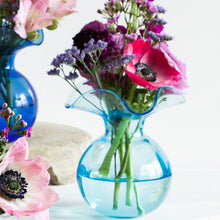 Load image into Gallery viewer, Hibiscus Glass Aqua Bud Vase
