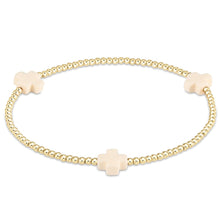 Load image into Gallery viewer, Signature Cross Gold Pattern 2mm Bead Bracelets
