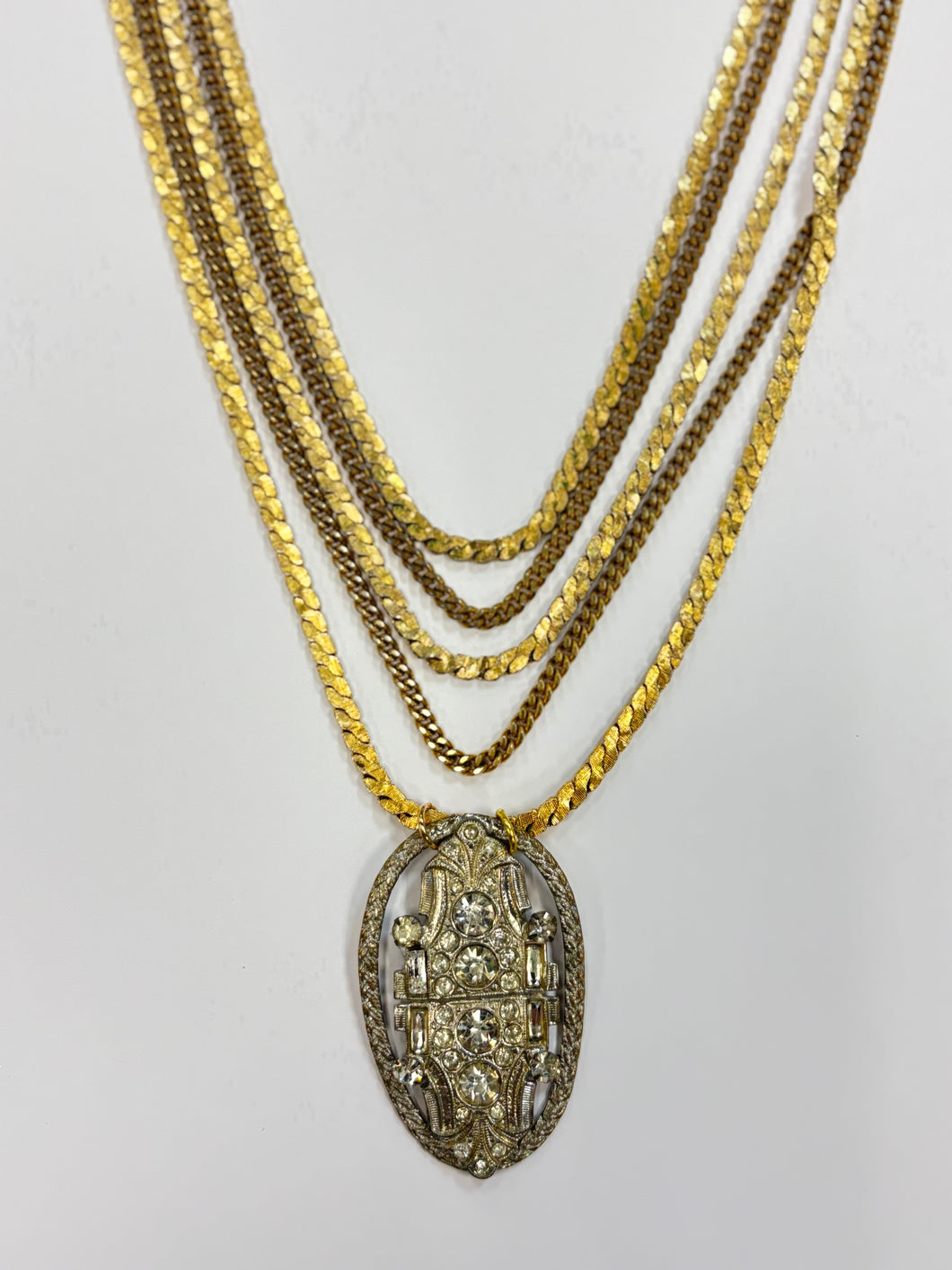 1940s London Brooch Necklace