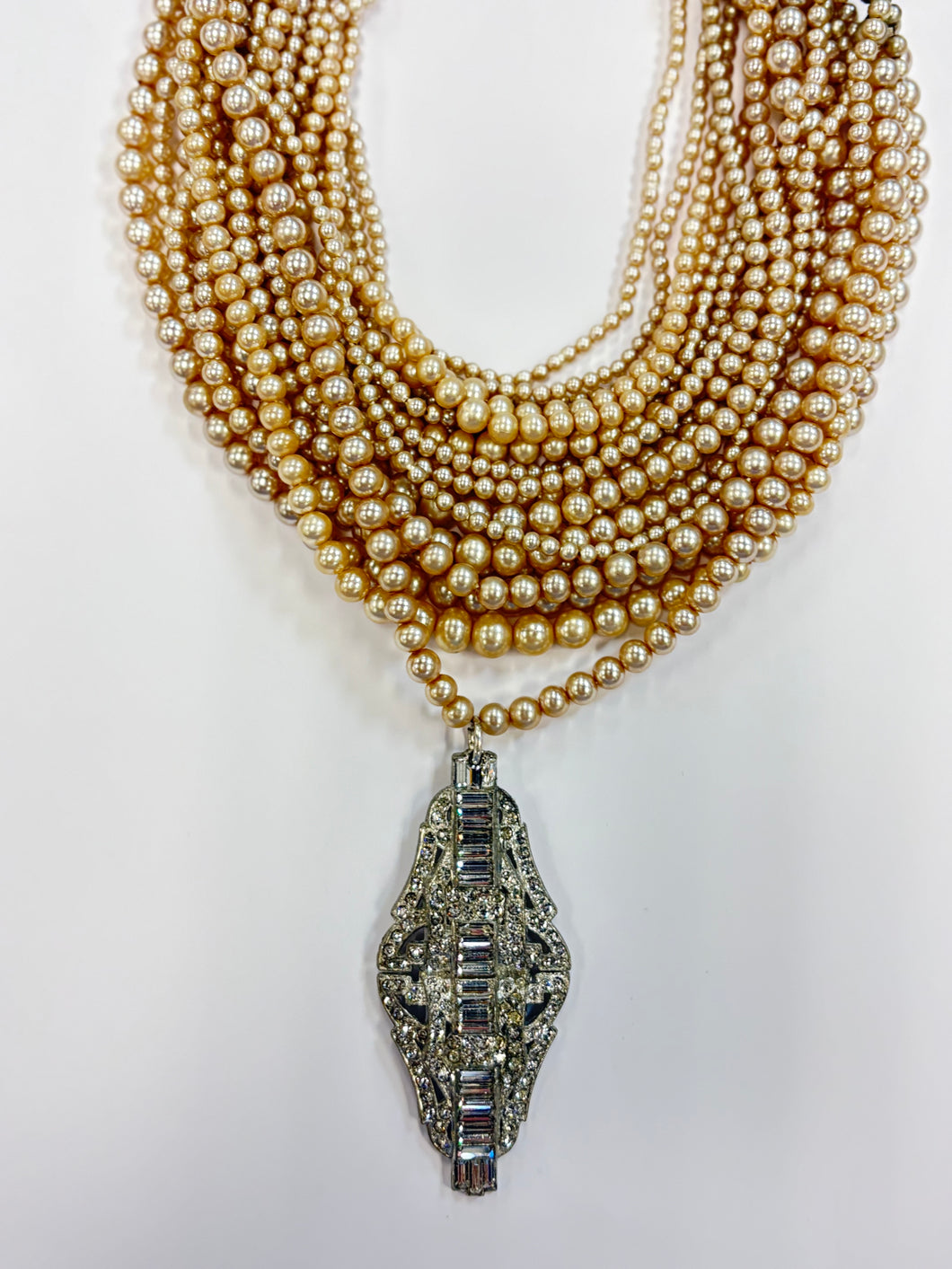 1920's Signed Brooch Necklace