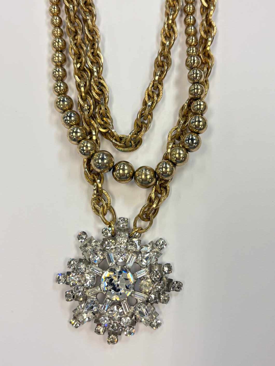 1950's Round Brooch Necklace