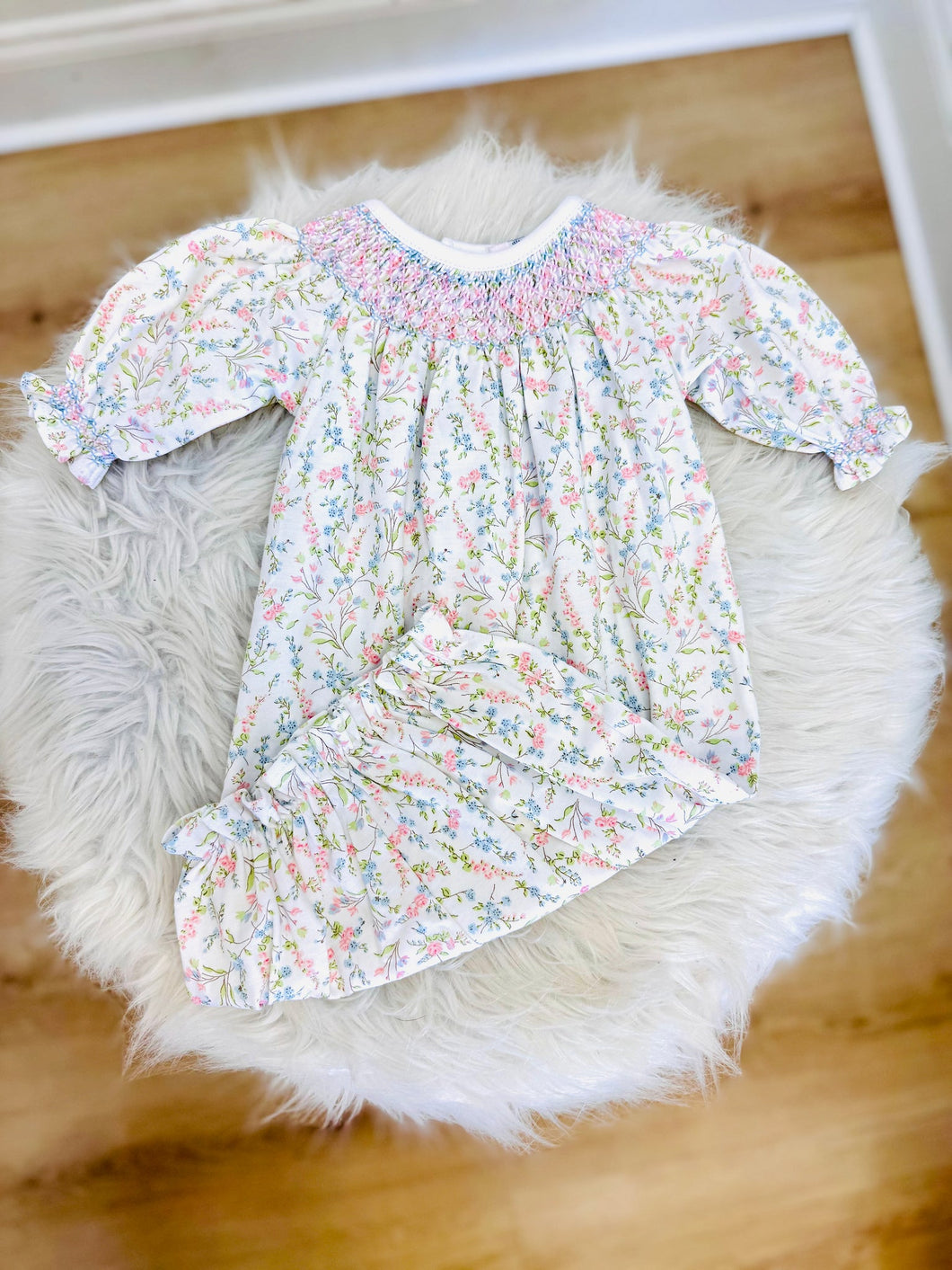 Vivian Floral Hand Smocked Bishop