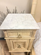 Load image into Gallery viewer, Louis XVl Bedside Table with Marble Top
