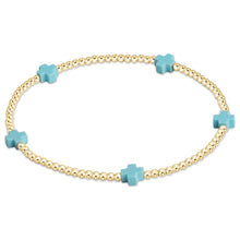 Load image into Gallery viewer, Signature Cross Small 2mm Gold Bracelet - 4 colors available

