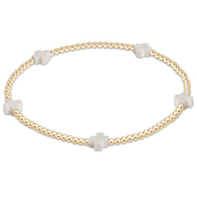 Load image into Gallery viewer, Signature Cross Small 2mm Gold Bracelet - 4 colors available
