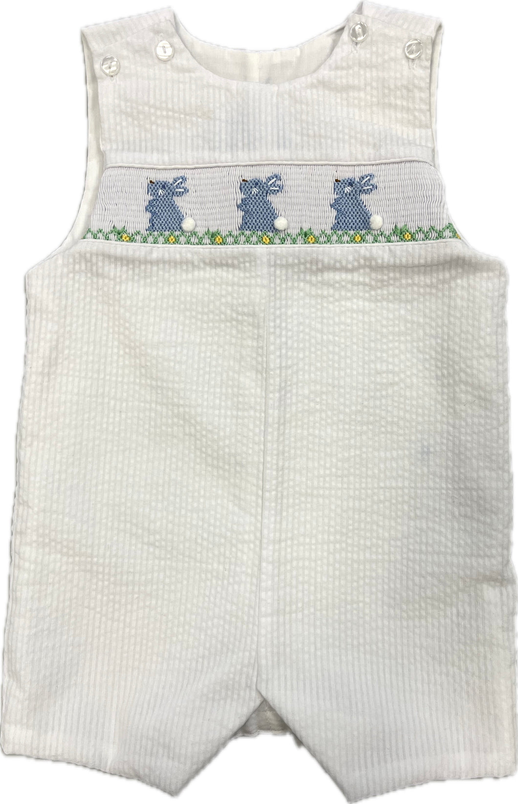 Bunny Jon Jon White - Hand Smocked