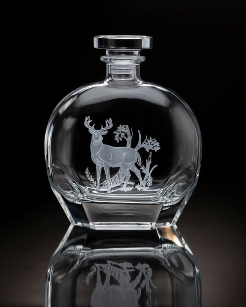 American Wildlife Round Decanter Buck