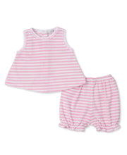 Load image into Gallery viewer, Cabana Terry Stripes Light Pink Sunsuit Set
