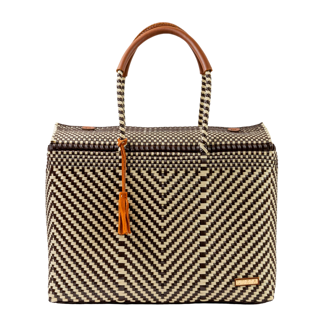 Closed Basket Jumbo Arrow Brown Beige