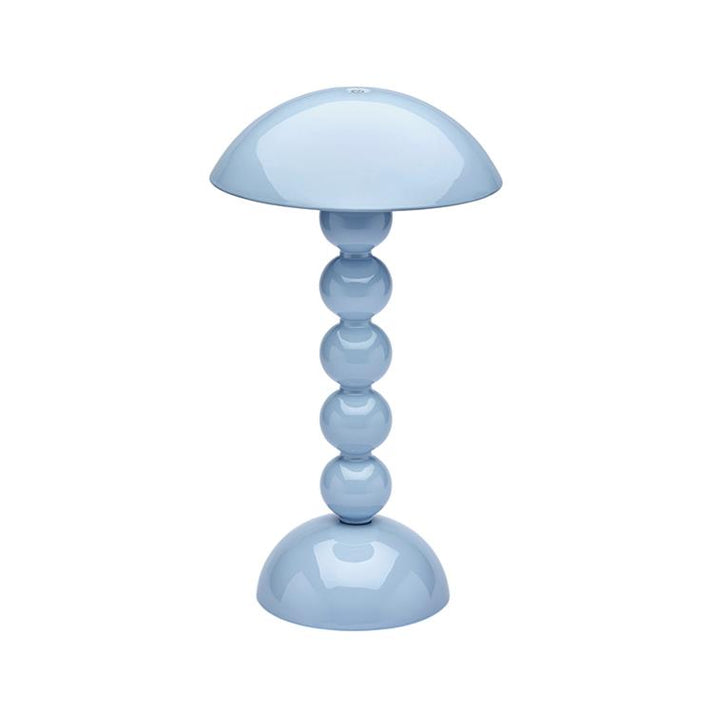 White Lacquer Rechargeable Bobbin LED Lamp - Pale Demin