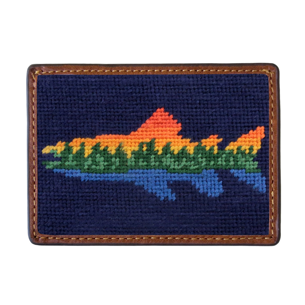 Lake Trout Card Wallet - Dark Navy