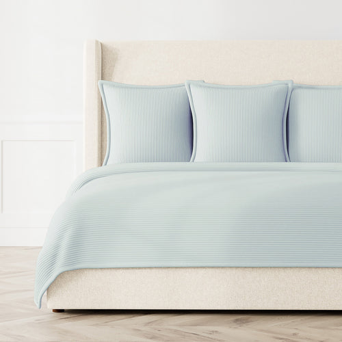 Linea Coverlet Queen Set - Gracious Blue