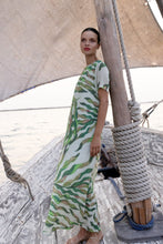 Load image into Gallery viewer, Oliphant Short Sleeve Shift Maxi Dress - Maldive Green
