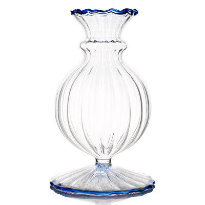 Miss Annie Bud Vase – Blue Trim