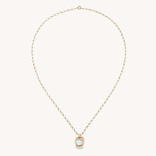 Load image into Gallery viewer, Monterey Pendant Necklace - Iridescent Turquoise &amp; Iridescent Pearl
