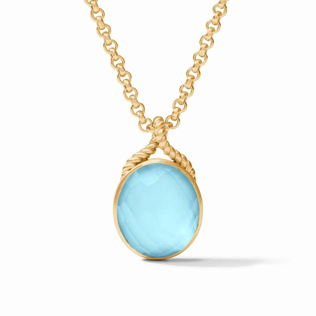 Nassau Stone Pendant - Capri Blue