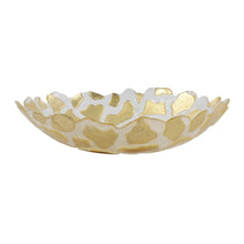 Load image into Gallery viewer, Rufolo Glass Gold Giraffe Medium Shallow Bowl
