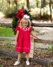 Load image into Gallery viewer, Red Cord Petal Dress
