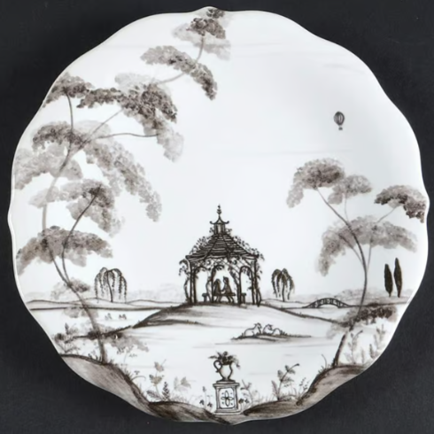 Country Estate Rose Arbor Party Plate - Flint