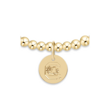 Load image into Gallery viewer, Ecollegiate Classic Gold 3mm Bracelet - South Carolina Disc
