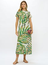 Load image into Gallery viewer, Oliphant Short Sleeve Shift Maxi Dress - Maldive Green
