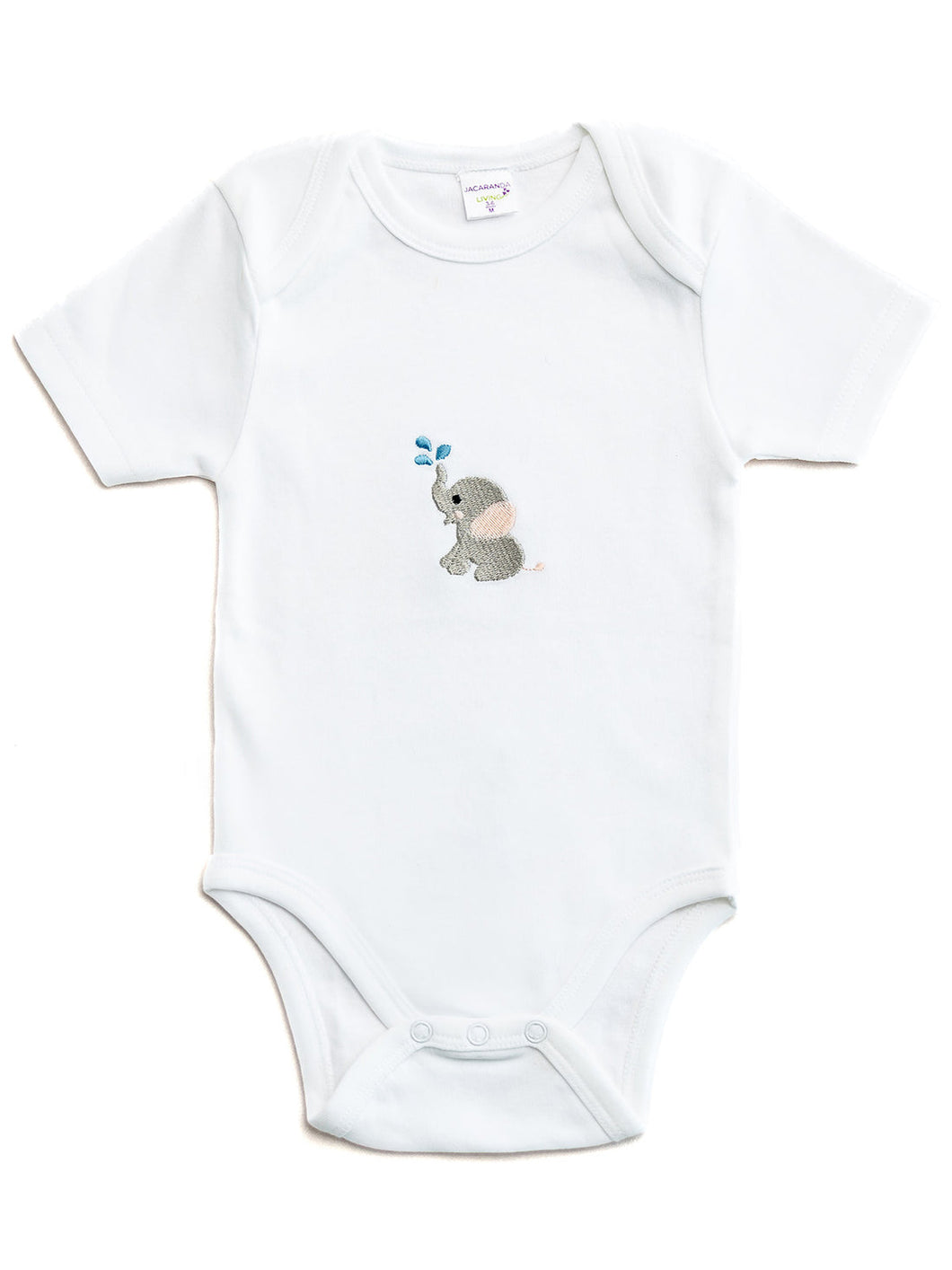 Short Sleeve Onesie - Splash Elephant