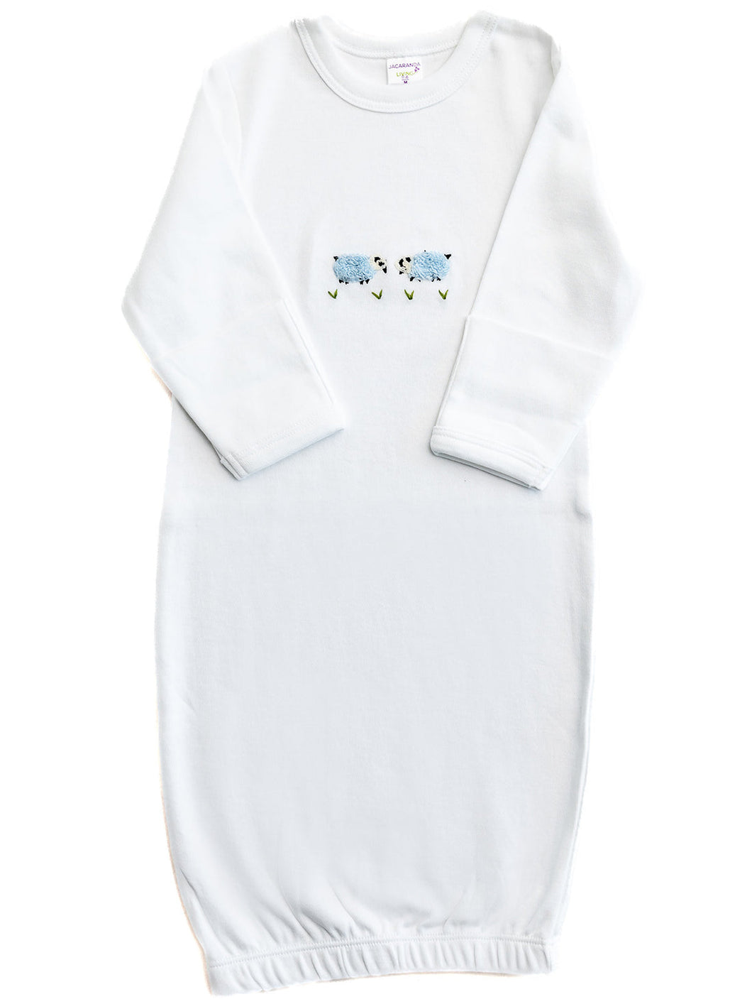 Baby Gown - Blue Sheep