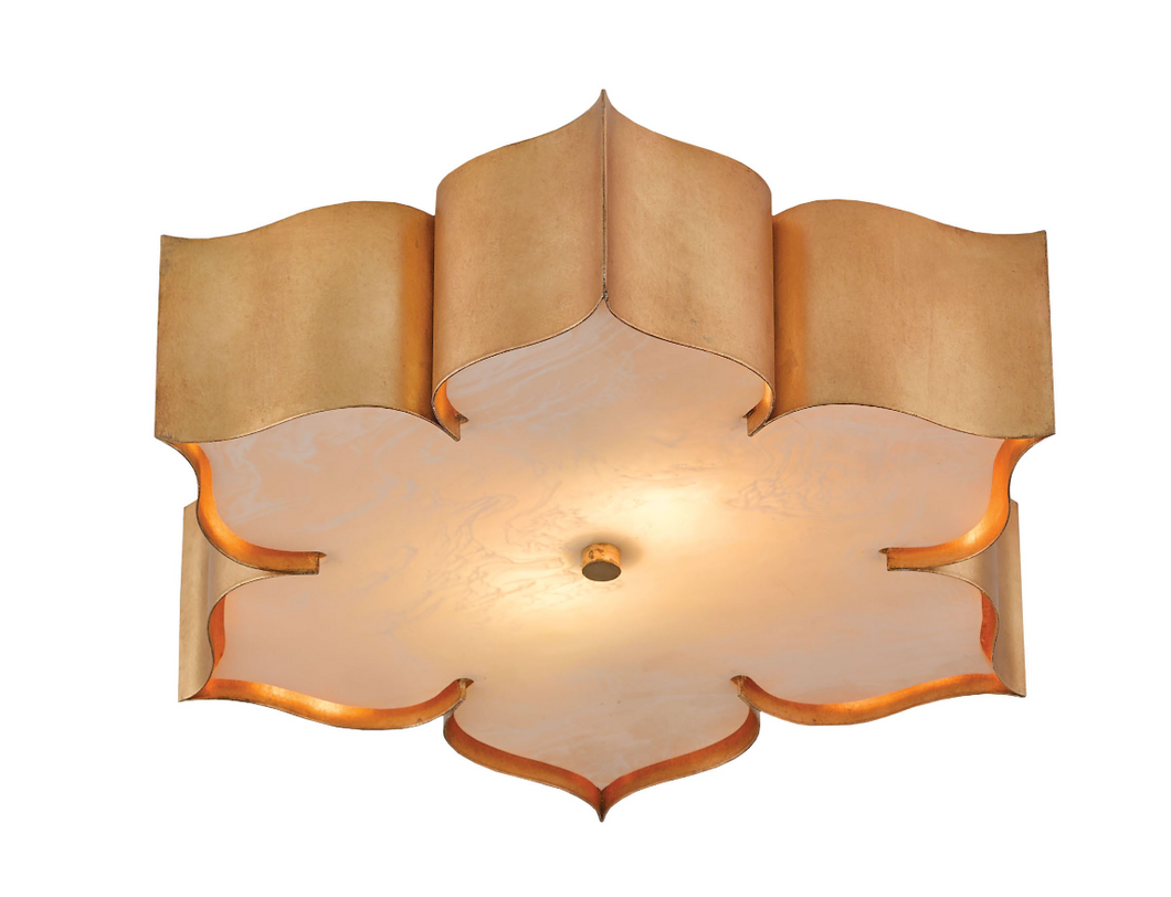 Grand Lotus Gold Flush Mount