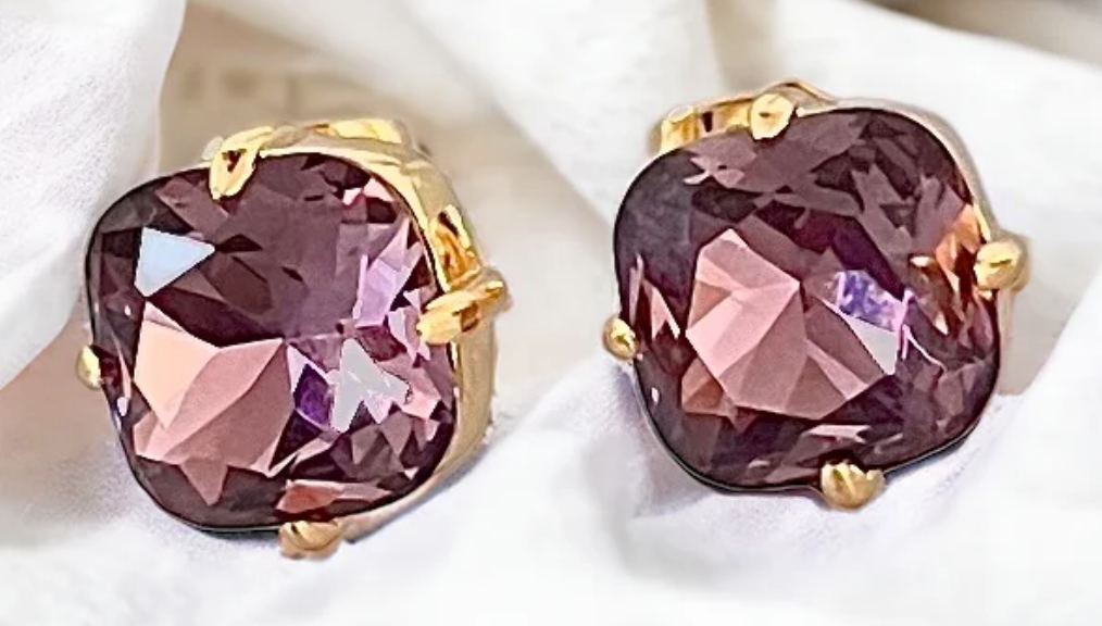 Amethyst Cushion-Cut Swarovski Element Crystals