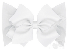 Load image into Gallery viewer, Small King Grosgrain Bow Matching Cotton Jersey Baby Headband Small King Grosgrain Bow Matching Cotton Jersey Baby Headband Style: 1455-1
