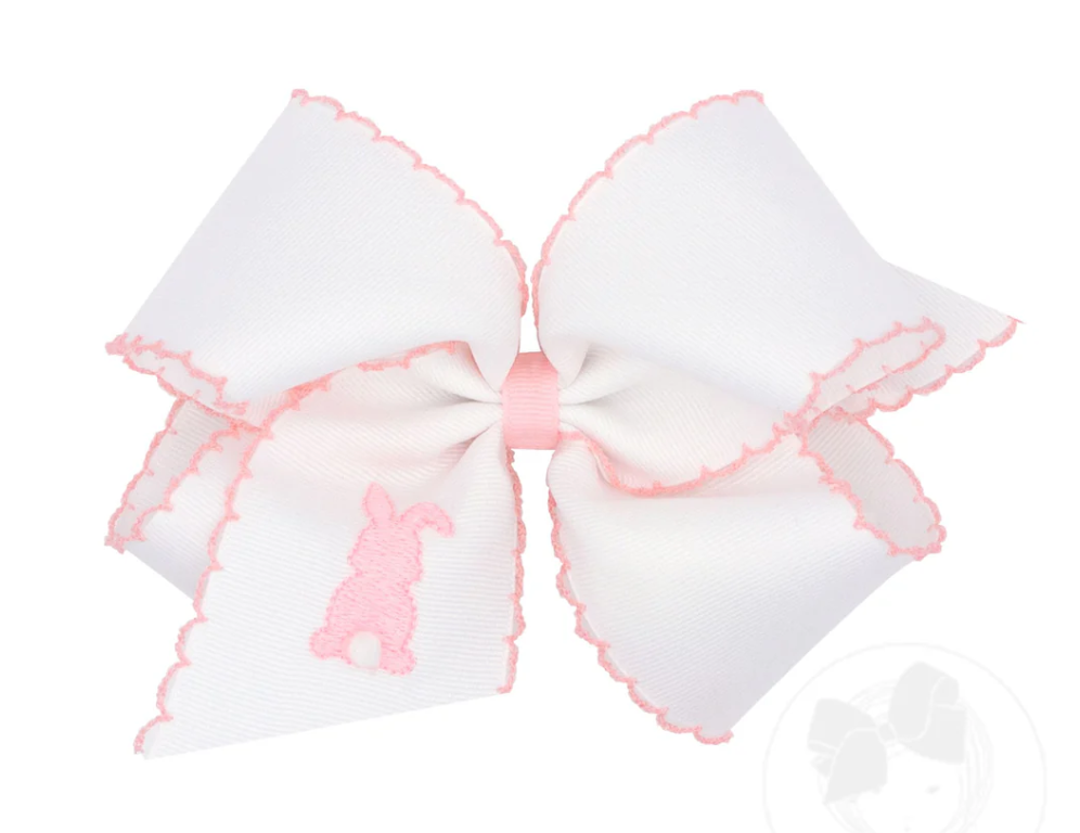 King Grosgrain Bows with Moonstitch Edge and Puff Tail Bunny Embroidery Style: 2035 Product information Regular price