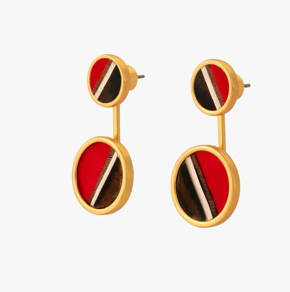 Hazel Bezel Jacket Earring