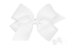 Load image into Gallery viewer, Medium Grosgrain Hair Bow with Scalloped Edge Style: 9793
