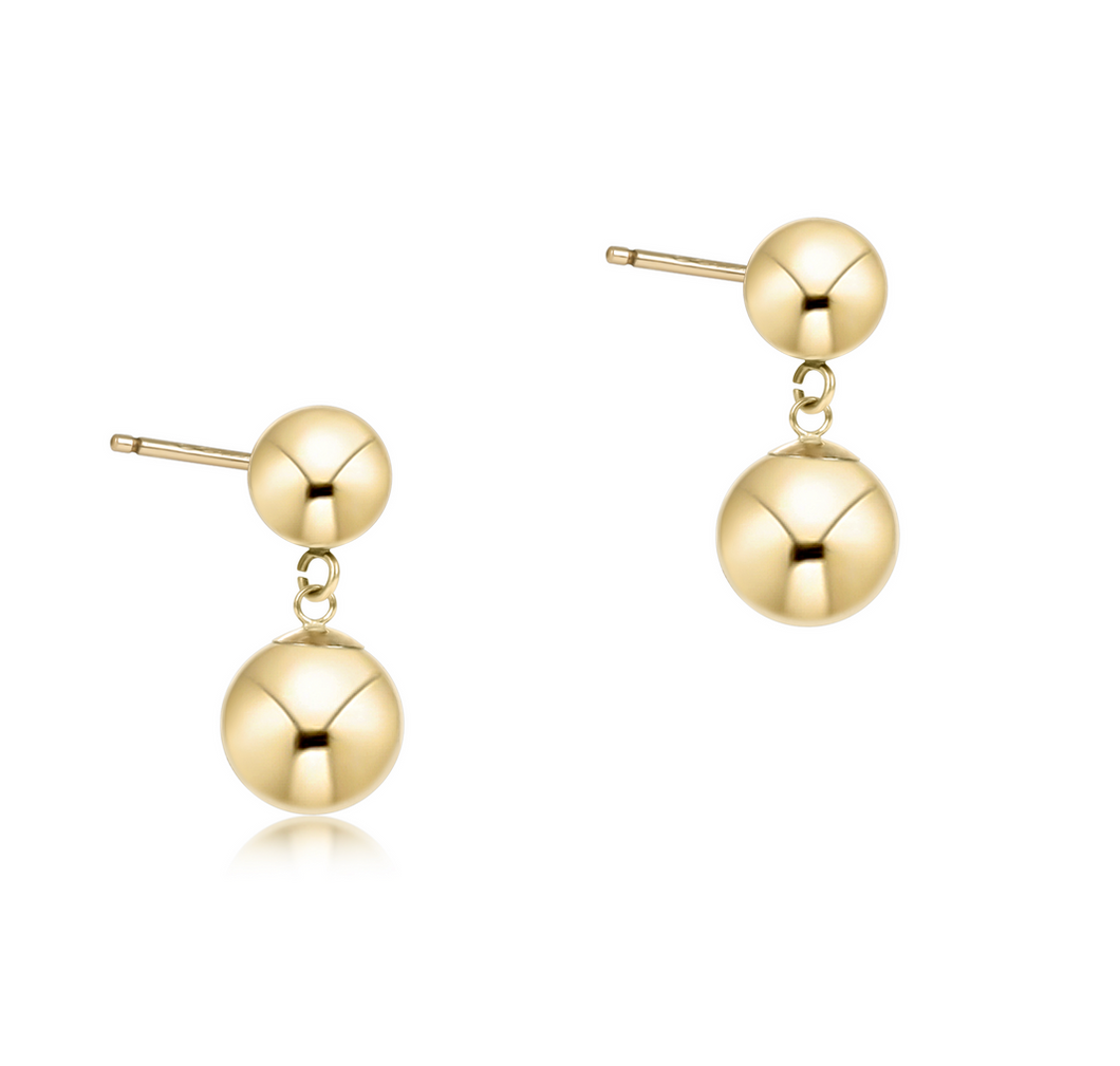 Classic 10mm Ball Drop Stud - Gold